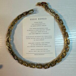 NEW Eddie Borgo Supra link 17” 12 karat gold chain necklace